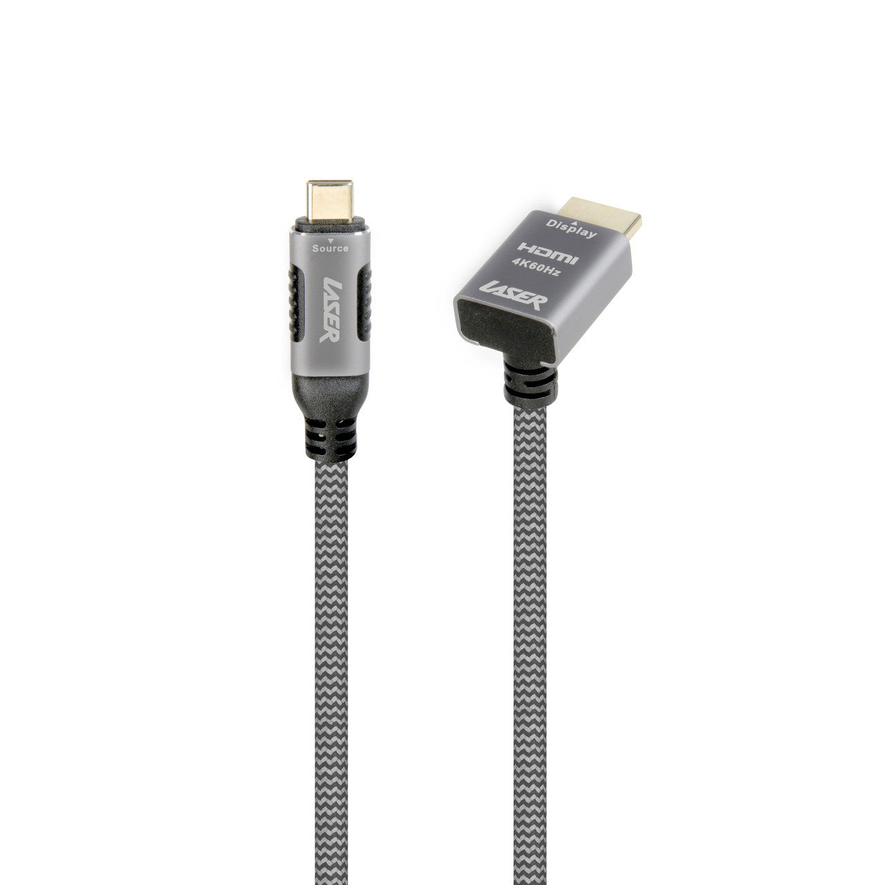 Laser 4K USB-C to Right Angle HDMI Cable 2m