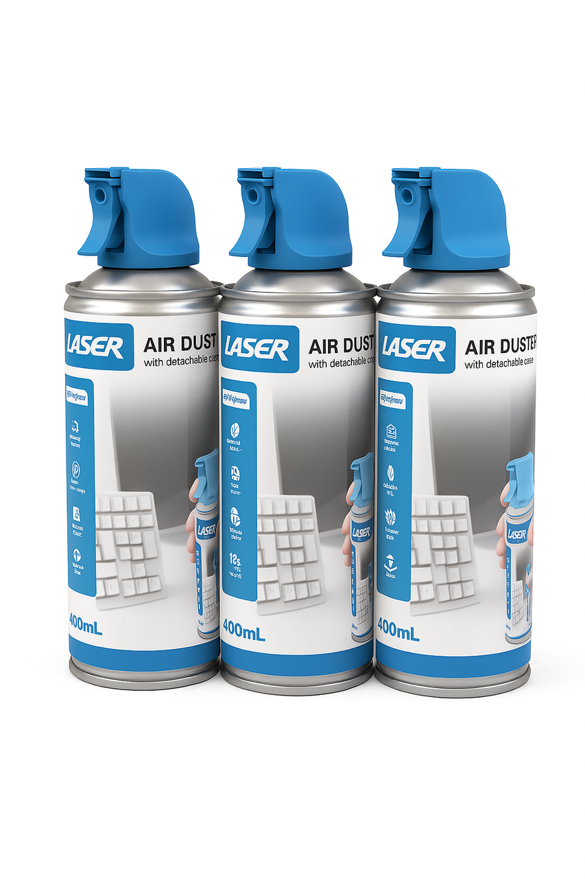 Laser 400ml Compressed Air Duster Spray 3 Pack