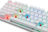 G-TEK Cyborg 87-Key Wired Bluetooth Keyboard White
