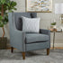 Cecilia Classic Studded Light Grey Wingback Club Armchair