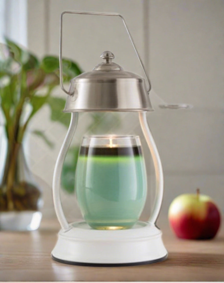 White Nickel Hurricane Lantern - RRP $75.95 - Wholesale - OUT OF STOCK - PREORDERS OPEN - ARRIVING EARLY SEPTEMBER