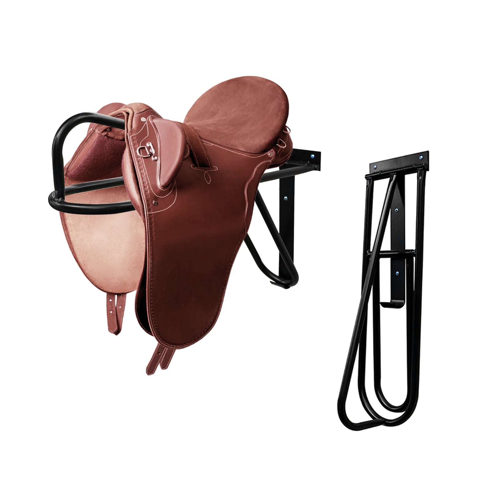 Samland Foldable Saddle Rack Wall Mounted Saddle Stand Space-Saving Steel Holder for Horse Tack