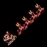 Samland LED SANTA RIDING 4 REINDEER DEER SLEIGH CHRISTMAS ROPE MOTIF LIGHT