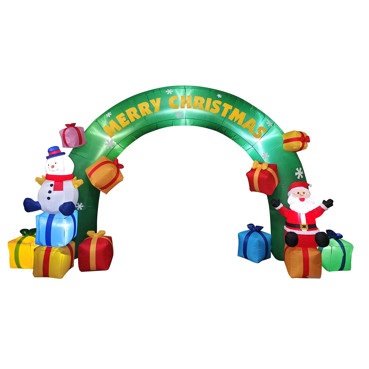 Samland 5x3M INFLATABLE CHRISTMAS ARCH WITH SANTA SNOW MAN AND LED LIGHT