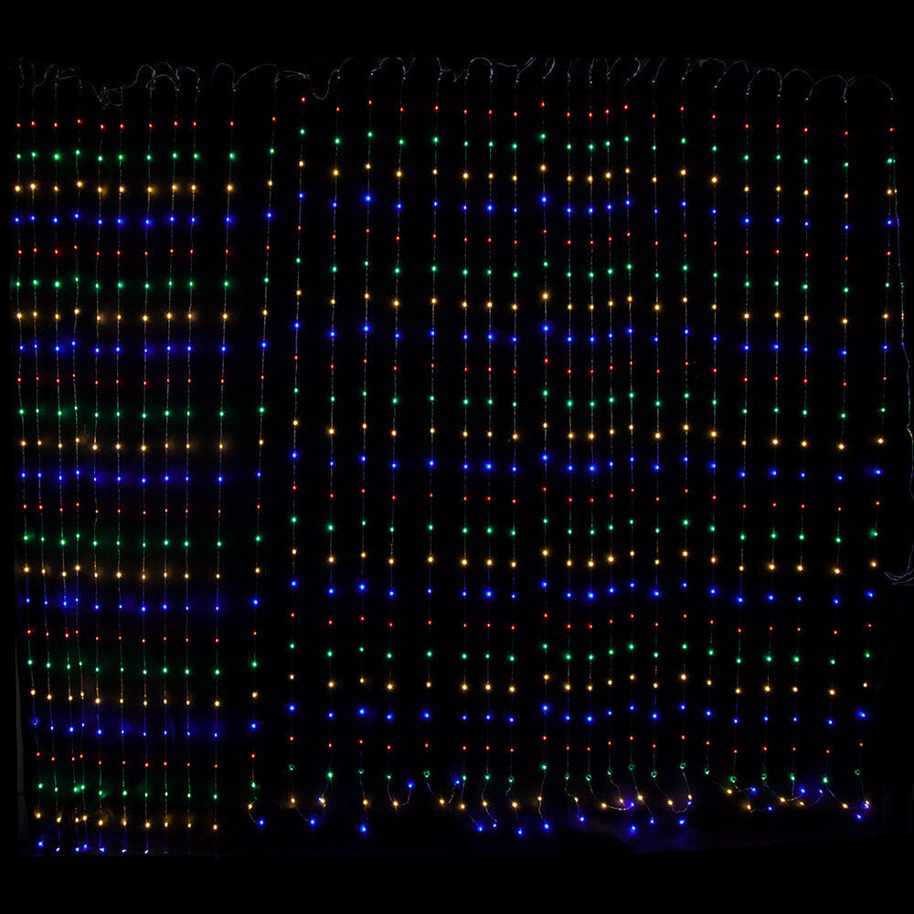 Samland 750 LED 620cmx240cm Copper Wire Curtain Light in Multi Colour