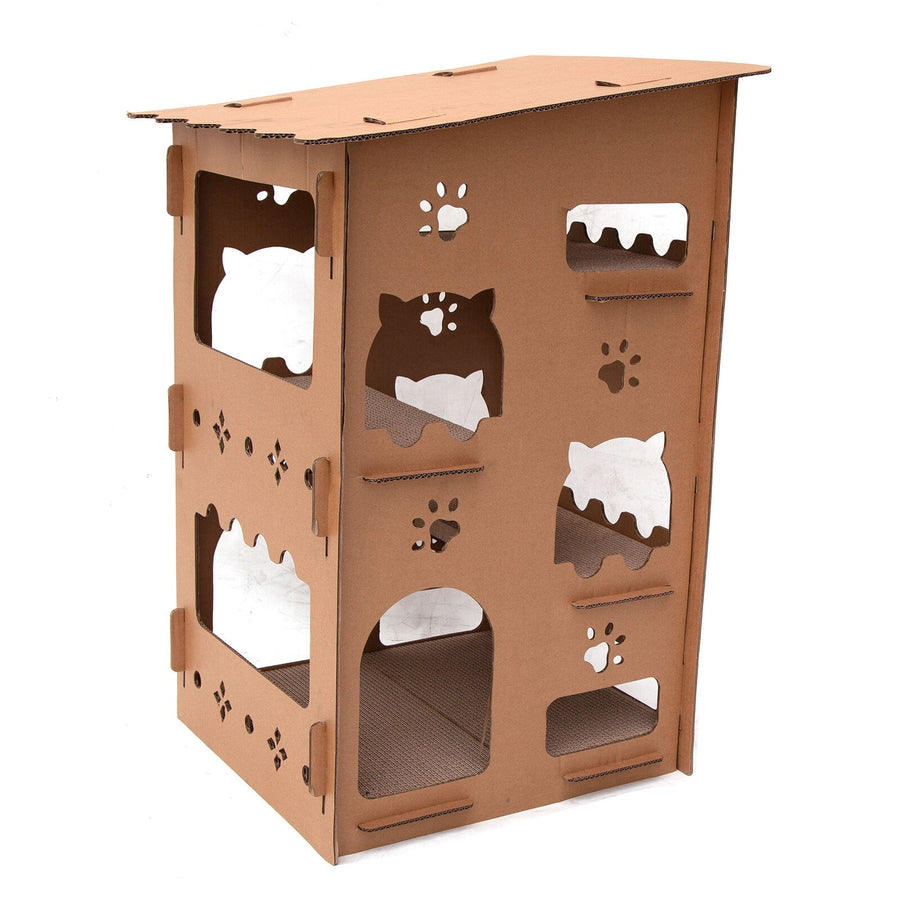 Samland CAT SCRATCHING CARDBOARD 4 LEVEL HOUSE