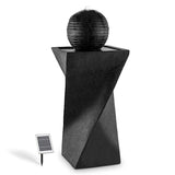 Samland SOLAR PANEL POWER WATER PUMP FOUNTAIN FEATURE WITH LED TWISTED DESIGN