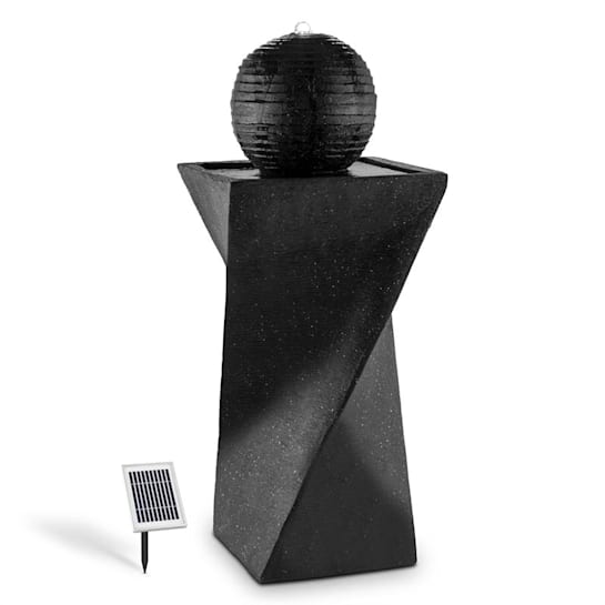 Samland SOLAR PANEL POWER WATER PUMP FOUNTAIN FEATURE WITH LED TWISTED DESIGN