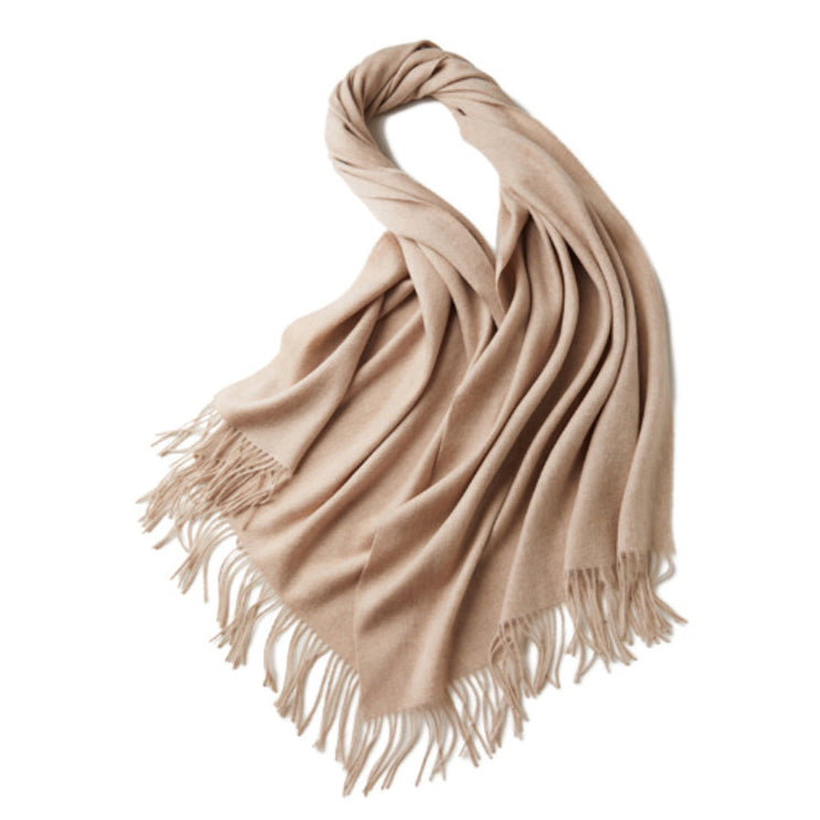 100% MERINO VIRGIN WOOL SHAWL 970115 BEIGE