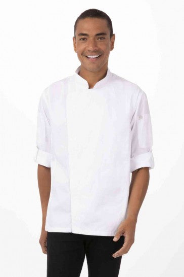 Hartford Men's White Zipper XL Chef Jacket by Chef Works
