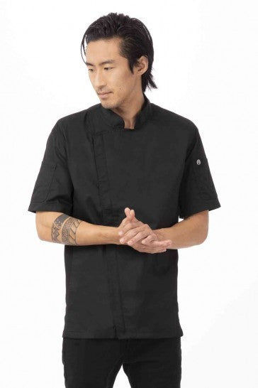 Springfield Men's Black Zipper XS Chef Jacket by Chef Works
