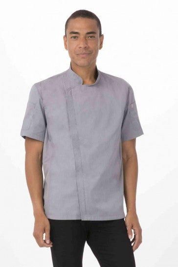 Springfield Men's Grey Zipper M Chef Jacket by Chef Works