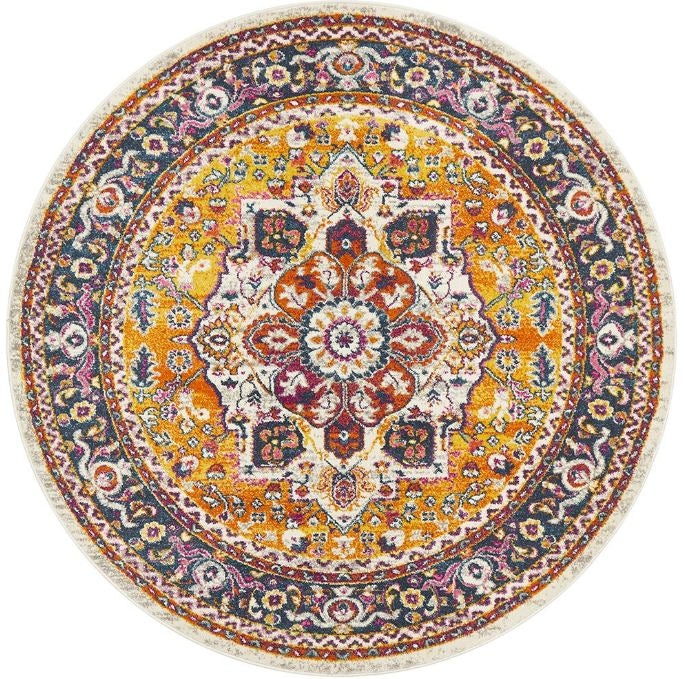 Babylon 207 Multi Round by Rug Culture-200X200CM - ROUND