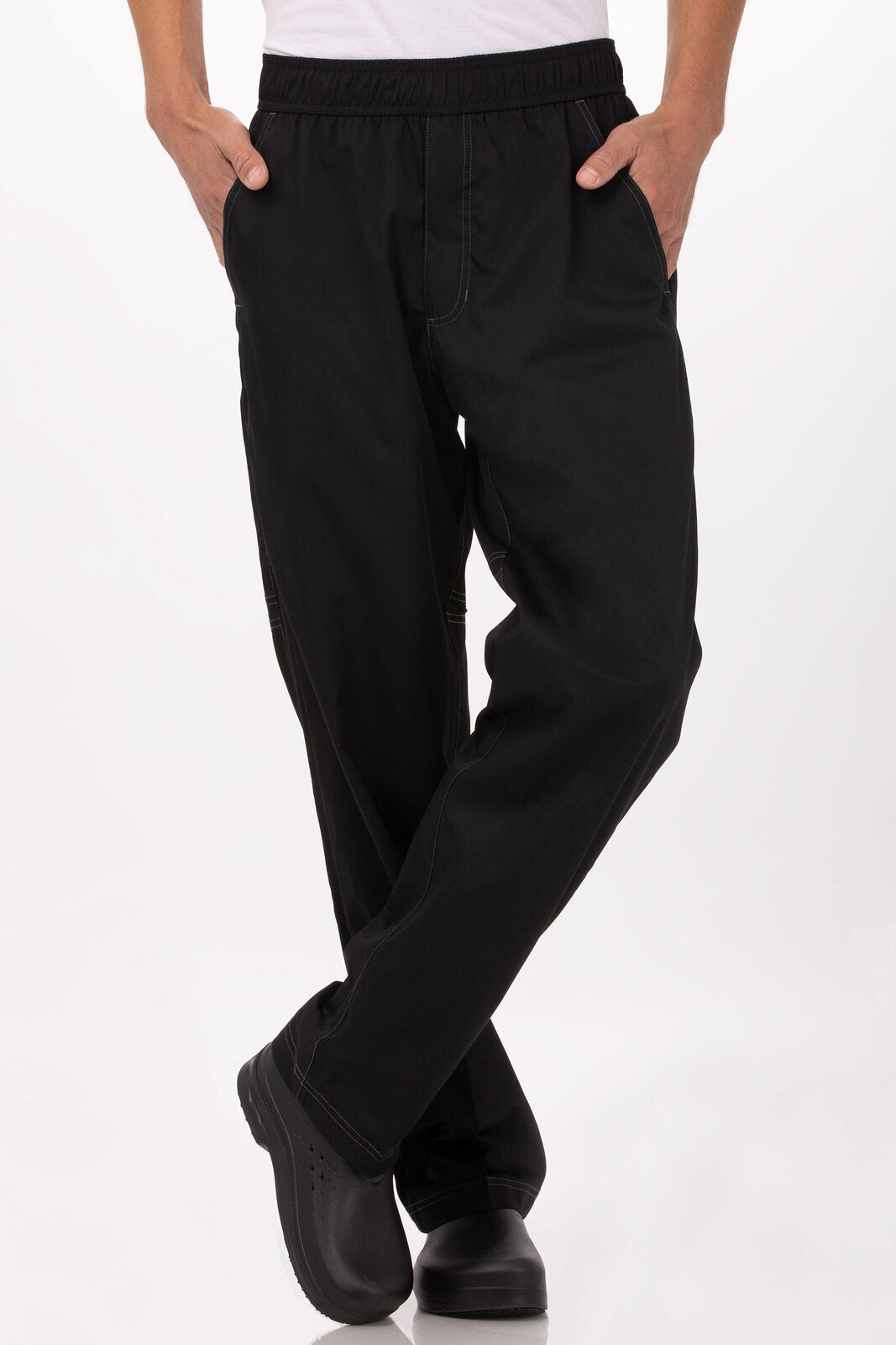 Cool Vent Men's Baggy Black L Chef Pants by Chef Works