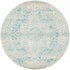 Evoke 253 White Blue Round by Rug Culture -240X240CM - ROUND