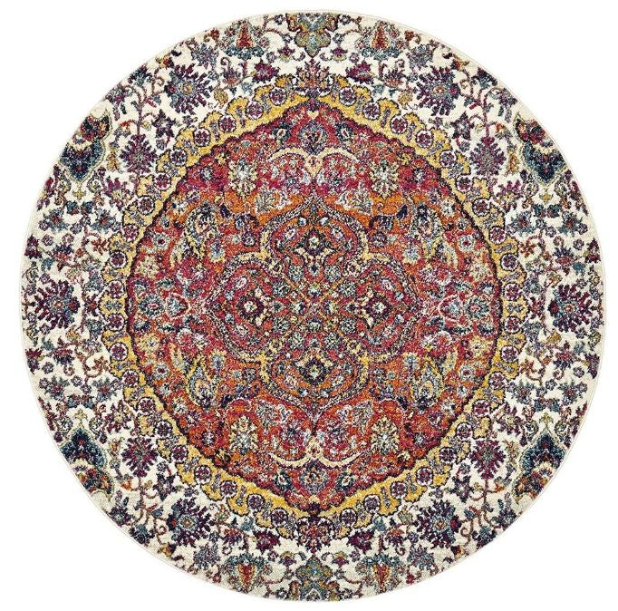 Museum 867 Multi Round by Rug Culture-200X200CM - ROUND