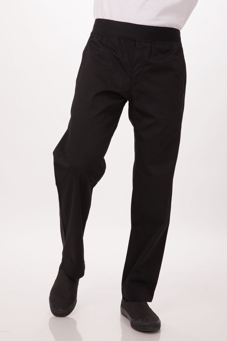 Lightweight Black XXL Slim Men's Chef Pants by Chef Works