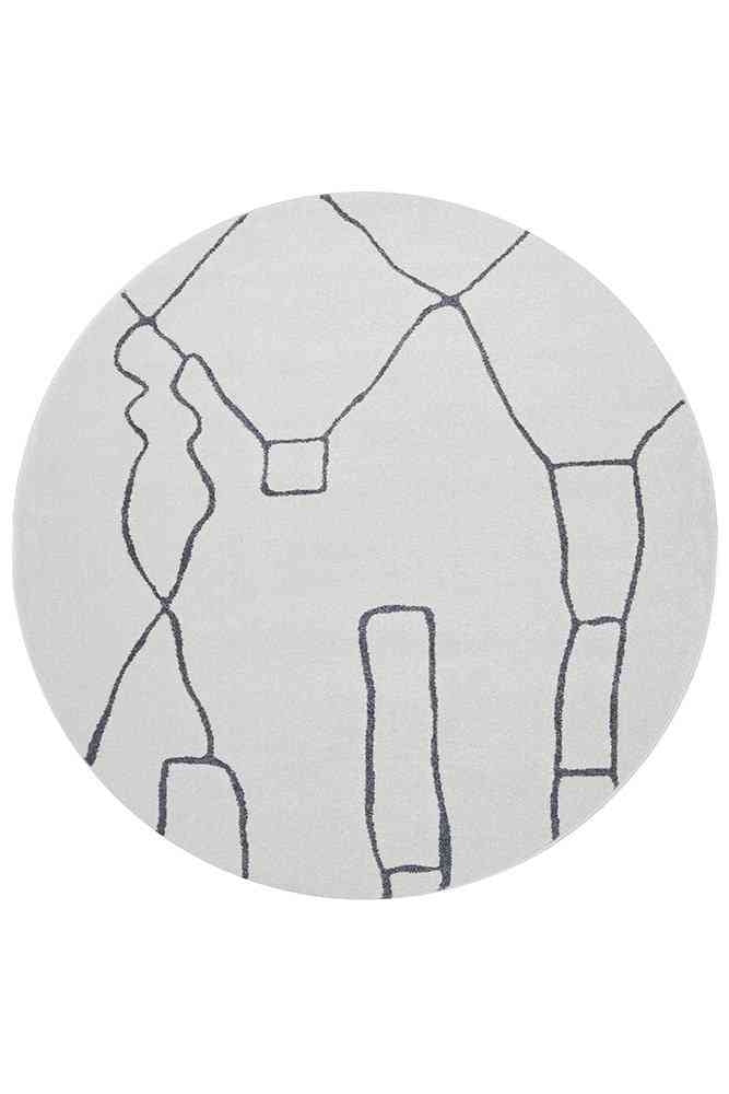 Paradise Round Amy Grey by Rug Culture - 200X200CM - ROUND