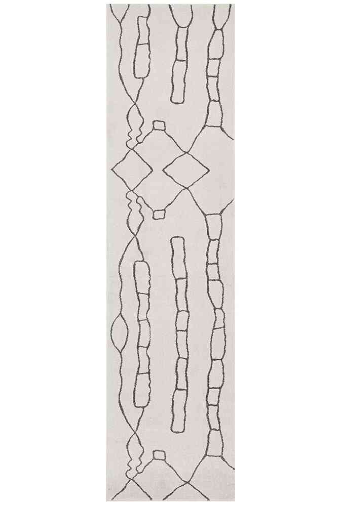 Paradise Runner Amy Grey by Rug Culture - 400X80CM - RUNNER
