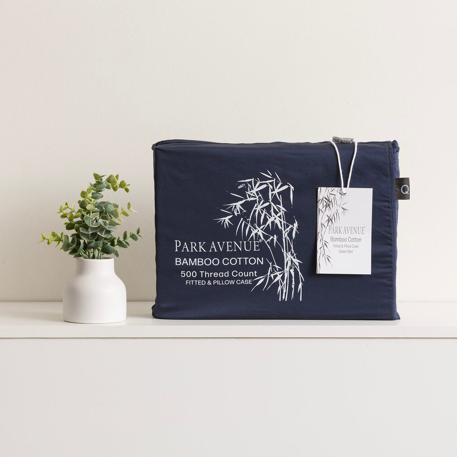 Bamboo Cotton 500 Thread Count Indigo Combo Set by Park Avenue King