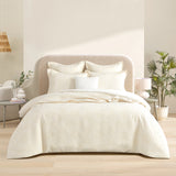Dakota Beige Jacquard King Quilt Cover Set by Renee Taylor