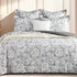 Sigma Charcoal Jacquard King Quilt Cover Set by Renee Taylor