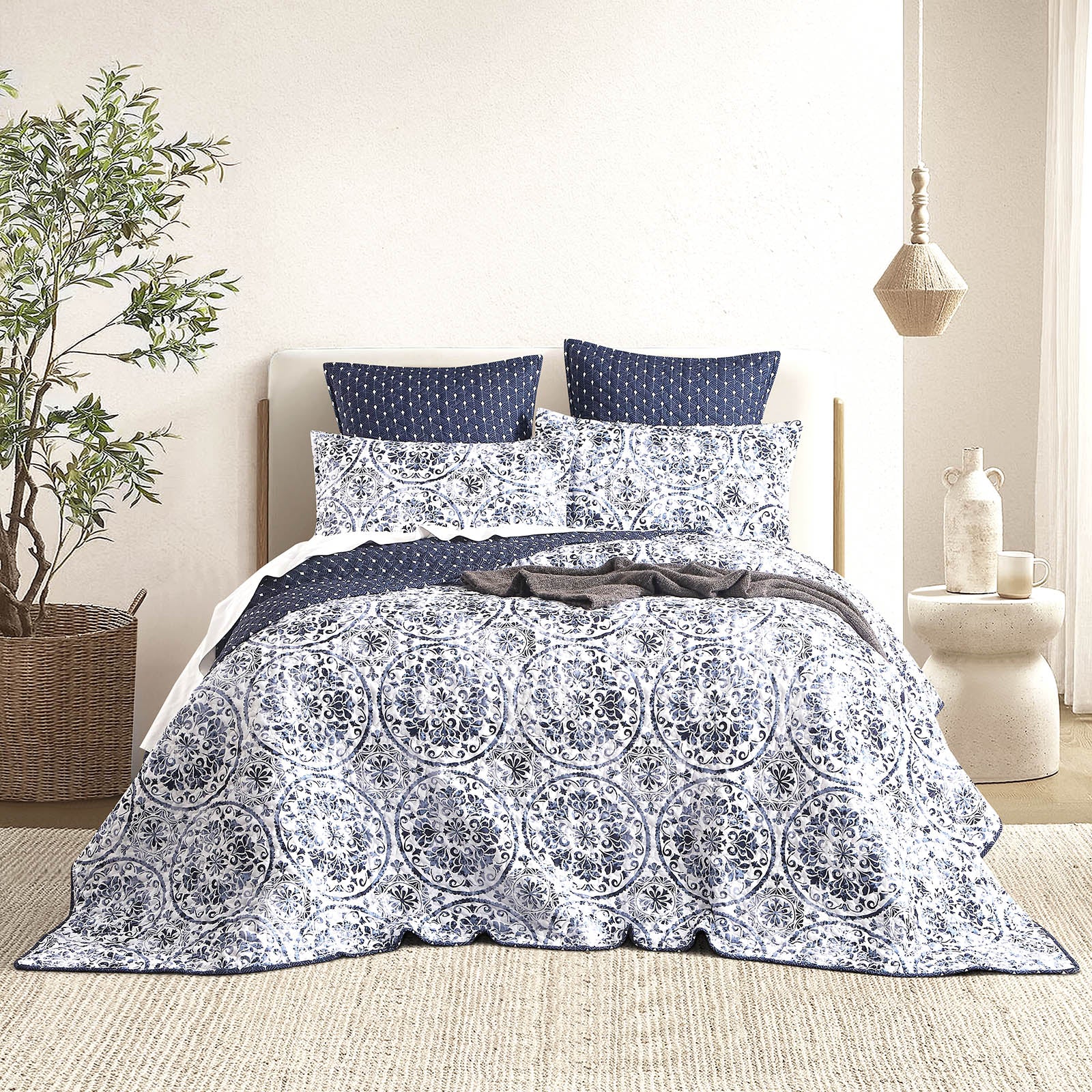 Delos Quilted Reversible European Pillowcase by Renee Taylor 