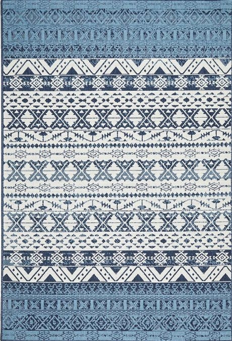 Seaside 3333 White Blue by Rug Culture-160X110CM - RECTANGLE