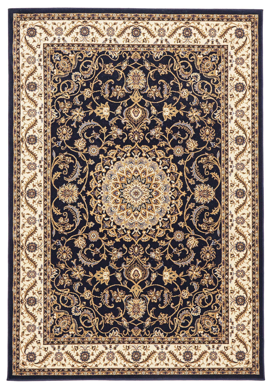 Sydney 9 Navy Ivory Runner Rug by Rug Culture - 300X80CM - RUNNER