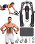Twister Arm Trainer, 3 in 1 Hydraulic Power Chest Workout Equipment with Ab Roller Wheels and Hooks, Adjustable 22-440lbs Arm Trainer for Men Women, Home Gym Equipment for Full Body Strength Training