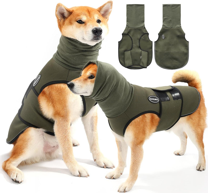 Pet Products Dog Anxiety Vest and Coat, Vet Visits and Separation - Keep Pet Calm, Dog Jacket for Thunder, Fireworks, Anti Anxiety Vest for Dogs and Cat Body and Ear, Green, XXL