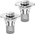Bathroom Sink Drain Strainer,(2PCS) Pop-up Sink Drain Strainer with Removable Stainless Steel Strainer Basket Hair Catcher, Bathroom Sink Strainer for Bathroom Sink Stopper Replacement