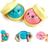 2Pcs Dumpling Squishies Surprise Pack, Glitter Slow Rising Stress Ball, Stretchy Fidget Sensory Toy for Anxiety Stress, Cute Dumpling Squeeze Toy for Adults Teens (Blue+Pink)