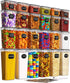 Airtight Food Storage Containers with Lids, 24 PCS Kitchen and Pantry Organization Canisters, BPA-Free, PVC-Free, Food-grade Plastic Leak-proof Jars for Cereal, Flour, Sugar, Extra 24 Labels & Marker