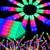 16PCS Foam Glow Sticks, Foam Light Up Sticks with 3 Modes Colorful Flashing, Glow Stick Bulk Party Pack, Glow in Dark Party Supplies, LED Foam Sticks Bulk for Wedding, Raves, Concert, Halloween