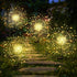 Garden Decor Outdoor Lights 120LED 4Pack, Solar Garden Lights Outside Fairy Firework Decorative,Solar Powered for Yard Pathway Flowerbed Planter Balcony Patio 4th of July Decor (Warm White
