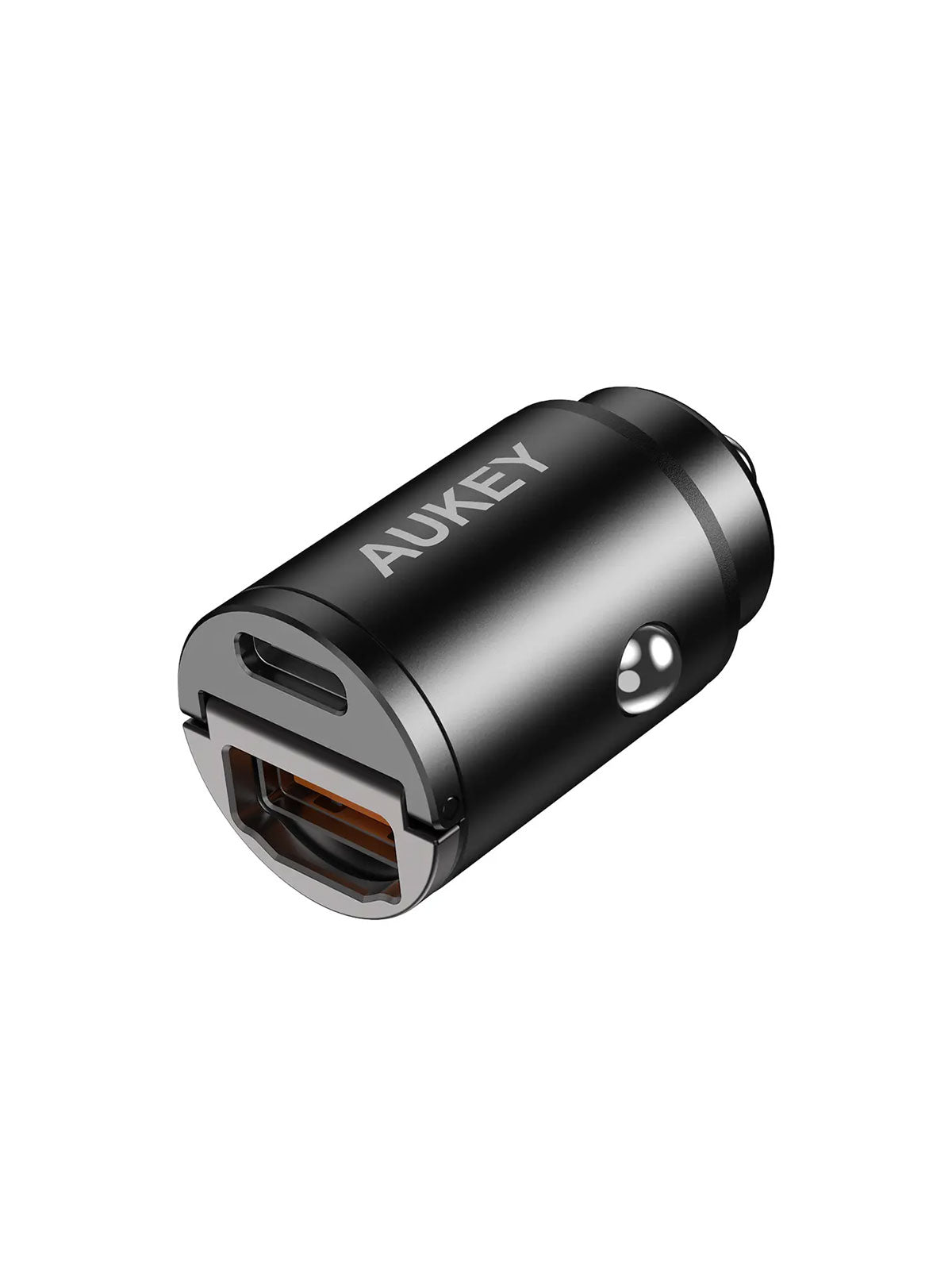 AUKEY Nano 30W Dual-Port USB-C + USB-A Fast Car Charger – CC-A3