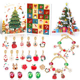 Christmas gift DIY Cartoon Snowman Bracelet Set with Crystal Beads