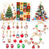 Christmas gift DIY Cartoon Snowman Bracelet Set with Crystal Beads