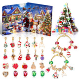 Christmas gift DIY Cartoon Snowman Bracelet Set with Crystal Beads