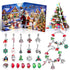 Christmas gift DIY Cartoon Snowman Bracelet Set with Crystal Beads