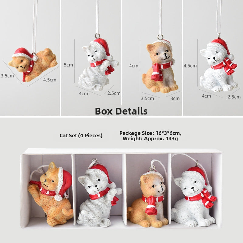 Christmas gift Christmas mini resin snow house Christmas tree pendant