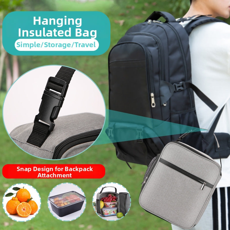 Handheld Picnic Cooler Bag Made of Oxford Fabric
