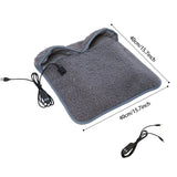 USB Heated Foot Warmer Sheep Fleece Foot Warmer Rabbit Fleece Foot Warmer Sofa - Gray - Size 40cm