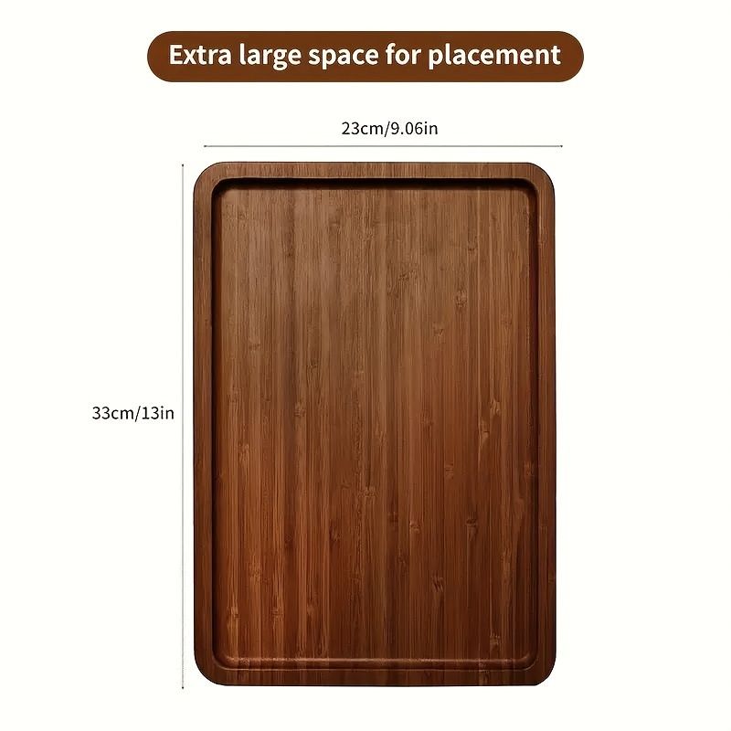 Red Folding Side Table for Sofa with Wooden Finish
