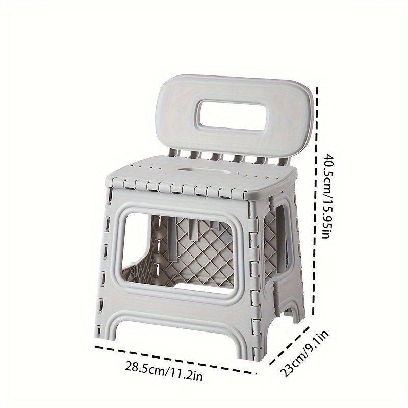 folding plastic stool, stool with backrest, portable stool, durable stool, comfortable seating, extra seating, step stool, camping stool, Australian home, space-saving furniture