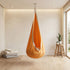 hanging hammock chair, indoor hammock chair, outdoor hammock chair, inflatable pillow, pocket, relaxation, playtime, Christmas gift, Halloween gift, lounge chair - Yellow - Size 160-70cm