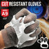 cut-resistant glove, stainless steel chainmail glove, industrial hand protection, adjustable safety glove, meat cutting glove, glass handling glove, Australia work wear, PPE hand safety - Silver - Size S-22CM