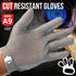 cut-resistant glove, stainless steel chainmail glove, industrial hand protection, adjustable safety glove, meat cutting glove, glass handling glove, Australia work wear, PPE hand safety - Silver - Size XS-21CM