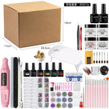 Nail Art Kit Gel Lamp Nail Grinder Nail Polishes Nail Art Tools Nail - Multi - Size Set2